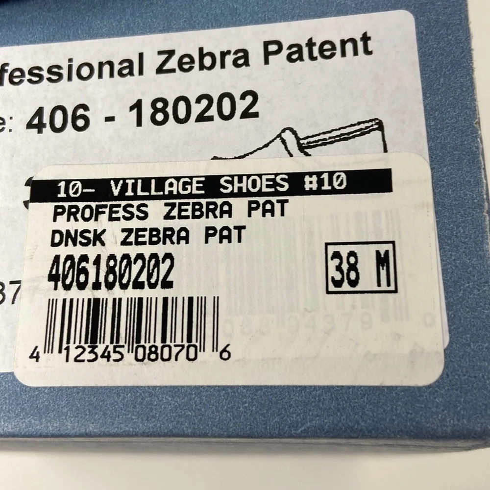 Dansko Professional Patent Leather Zebra Print Black & White SIZE 38 - Picture 10 of 10